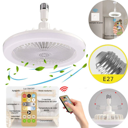 AirGlow | Ventilador de TECHO con Luz LED + Control remoto