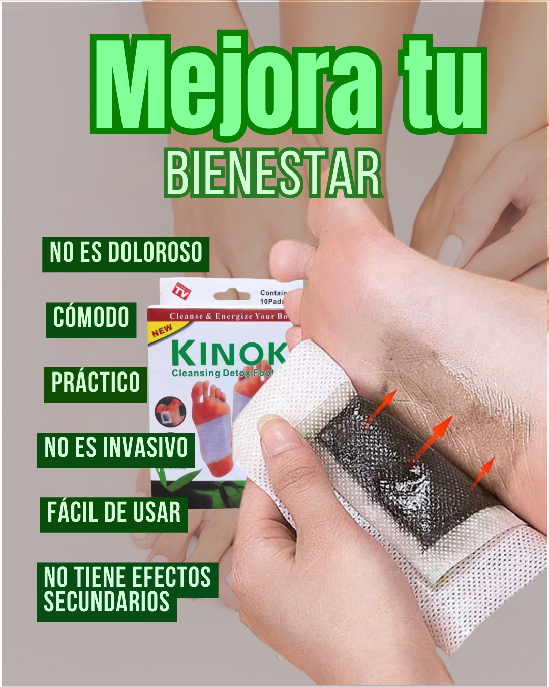 OFERTA ESPECIAL: Kinoki™ | Pack 10 Parches Desintoxicantes