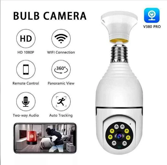 OFERTA ESPECIAL 2x1: SmartCam | Foco Cámara de Seguridad (Con luz) 360º WiFi 1080p